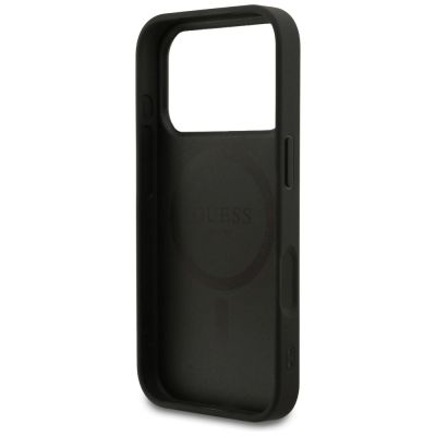 7. Guess 4G Small Classic Logo MagSafe Case for iPhone 18 Pro / 17 Pro - Black