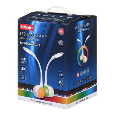 4. AJE-RAINBOW RGB 2 LED Desk Lamp