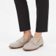 5. Women's beige leather moccasins Vinceza 18121