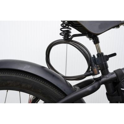 7. BICYCLE LOCK WITH CABLE LOCK 10x1800MM WITH HANDLE BLACK+DECKER