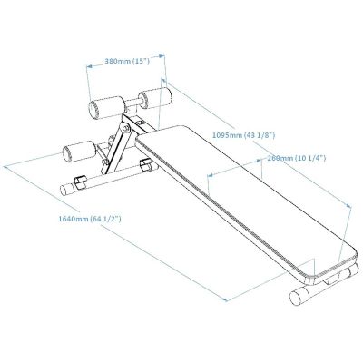 7. ROTATING EXERCISE BENCH WITH KNEE ROLLERS AND SEAT BENCHK B1W