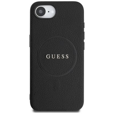 3. Guess PU Grained Classic Logo case with MagSafe for iPhone 16e - black