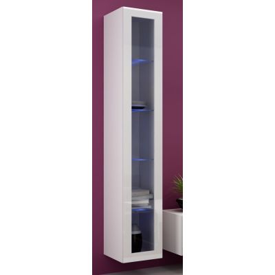 VIGO glass display cabinet '180' 180/40/30 white/white glazed