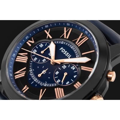 4. FOSSIL Grant Leather Men's Watch FS5061 + BOX