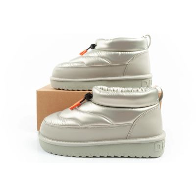 19. D.Franklin women's snow boots winter fashionable insulated ankle boots silver