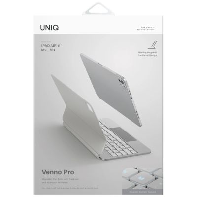 8. Uniq Venno Pro Magnetic Smart Case with Keyboard for iPad Air 10.9" (2020/2022) / Pro 11" (2021/2022) / Air 11" (2024/2025/2026) - White