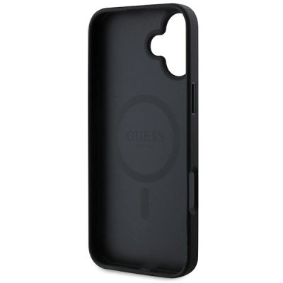7. Guess Saffiano Classic Logo MagSafe iPhone 16 Plus Case - Black