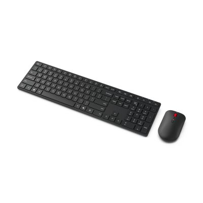 3. Lenovo 4X31S04848 Keyboard Mouse Included Office RF Wireless + Bluetooth Belgian Black