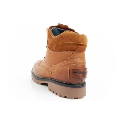 5. Wrangler Yuma men's boots, Chelsea boots, elegant leather, brown, white