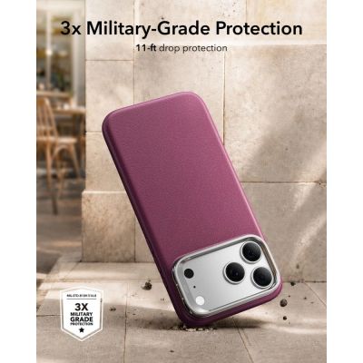 6. ESR Atelier Kickstand MagSafe Case for iPhone 18 Pro / 17 Pro - burgundy
