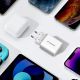 8. Wozinsky WLS-20W 20W USB-A USB-C Wall Charger with 1m USB-C - USB-C Cable - White