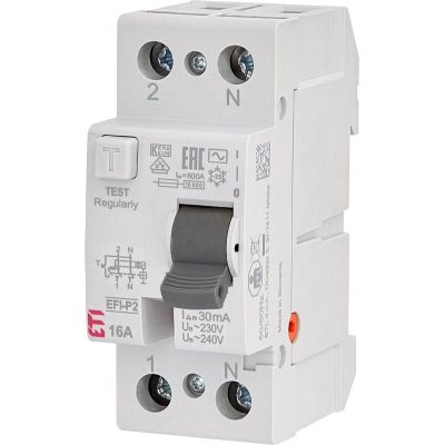 RELAY CURR LEAK 2P 16 A 30 MA EFI-P2