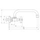 2. Deante Neo Symetrio wall-mounted washbasin tap, chrome BOS050D