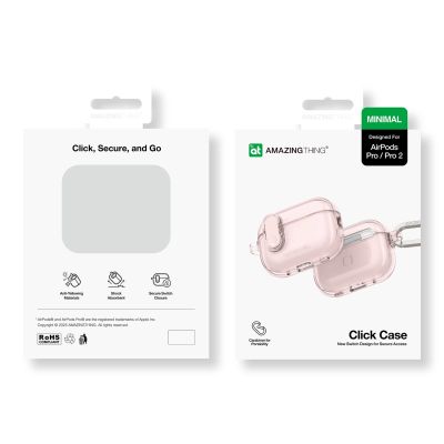 4. AmazingThing Minimal Case for AirPods Pro 2 - Pink