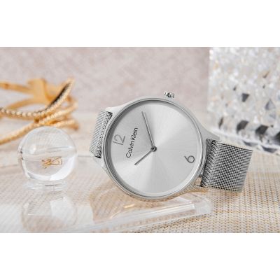 6. CALVIN KLEIN Timeless Mesh Women's Watch 25200001 + BOX