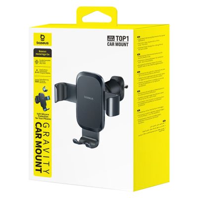 2. Baseus Metal Age Go gravity car holder for air vent - black