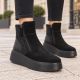 6. Women's leather ankle boots on a black platform Filippo DBT8077/26