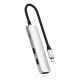 6. Satechi 4-in-1 USB-C Slim Multiport Adapter 4K - Aluminum Adapter for USB-C Mobile Devices (USB-C, 4K HDMI, 2x USB-A) (Silver)