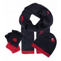 Tommy Hilfger Jr hat + scarf + gloves set AM0AM02814