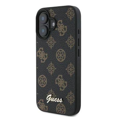 2. Guess Peony Script MagSafe iPhone 16 Plus Case - Black