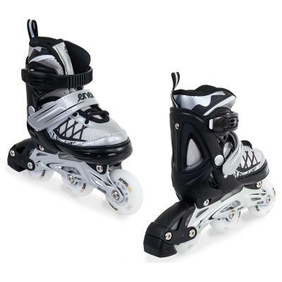 34. ROLLER SKATES-ROLLER SKATES-ICE SKATING 4IN1 ENERO PRO LED 26-29 GRAY