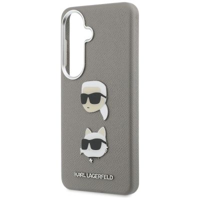 6. Karl Lagerfeld Saffiano Double Heads Metal case for Samsung Galaxy S26 - silver