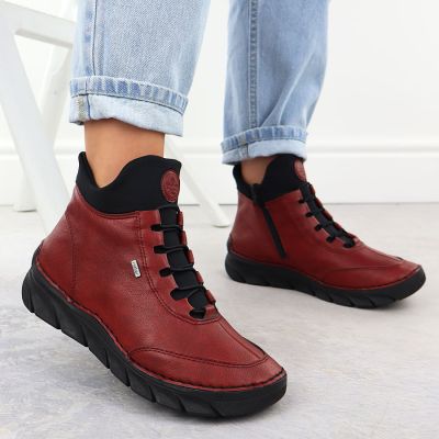 6. Women's insulated black ankle boots Rieker 55069-35