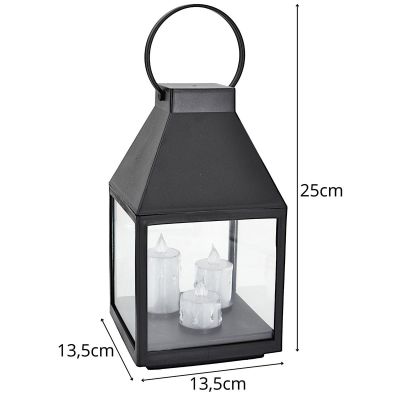 5. LED LANTERN 25CM 3 CANDLES SASKA GIFT & DECOR