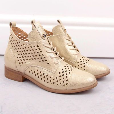 6. Openwork ankle boots Potocki W WOL205 gold