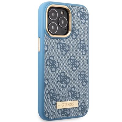 4. Guess GUHMP14LU4GPRB iPhone 14 Pro 6.1" blue/blue hard case 4G Logo Plate MagSafe