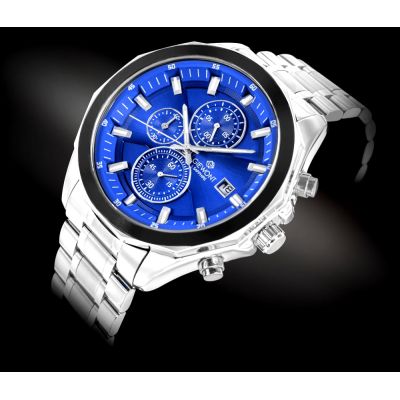 2. Giewont Chronograph Sapphire Silver Blue Men's Watch GW7290-B3
