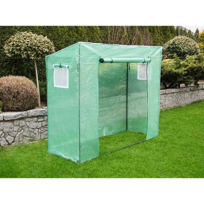 30. GREENHOUSE FOR TOMATOES AND CUCUMBERS 200x77x168-150CM PE GREEN