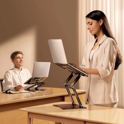 12. Wozinsky WRS-CPY75DSB Aluminum Laptop and Tablet Stand + Free Smartphone Stand - Black