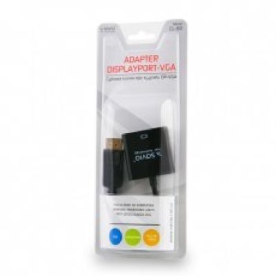 3. SAVIO CL-90 Adapter (DisplayPort M - D-Sub (VGA) F; 0.20m; black)