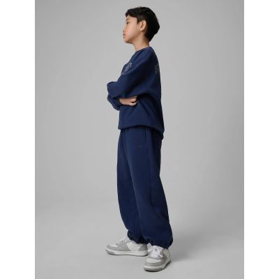 5. Boys' wide leg sweatpants 4F 4FJRSS26TTROM1731-31S