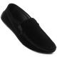 10. Men's Suede Slip-On Loafers with Openwork Black News 4873