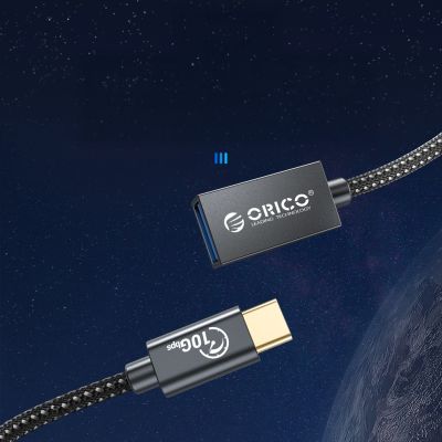 2. Orico CAF31 USB-C - USB-A 3.1 Gen 2 10Gbps 1m OTG adapter - black