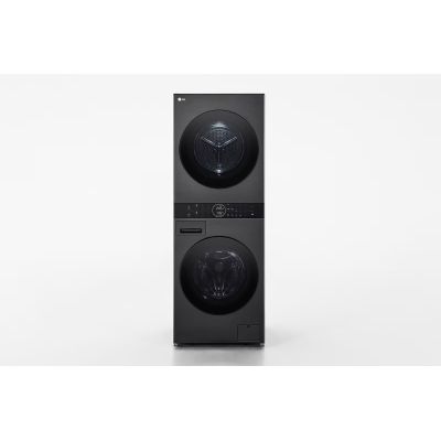 7. WashTower LG WT1210BBF 12/10kg AI DirectDrive washer-dryer with TurboWash heat pump, black