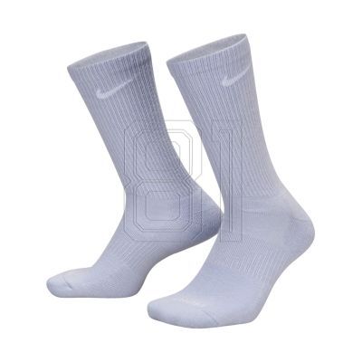 2. Nike Everyday Plus Cushioned Socks 3 Pairs Purple, Blue, Brown SX6888 970