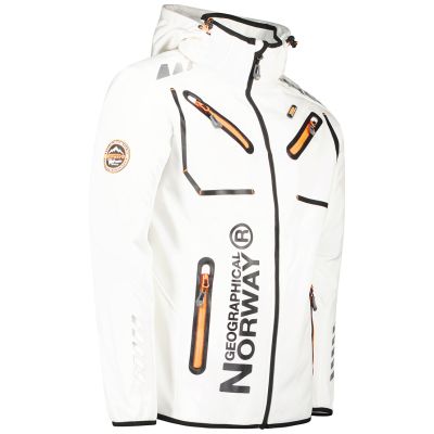 6. Men’s Softshell Jacket Geographical Norway RAINBOW MEN WHITE QUES 056 SIZE XL (WU1270H/GN-WHITE)