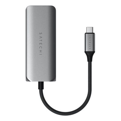 5. Satechi 4-In-1 USB-C Hub - hub for USB-C mobile devices (3x USB-C 3.2 gen2 10Gbps, 2.5 Gigabit Ethernet) (space gray)