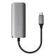 5. Satechi 4-In-1 USB-C Hub - hub for USB-C mobile devices (3x USB-C 3.2 gen2 10Gbps, 2.5 Gigabit Ethernet) (space gray)