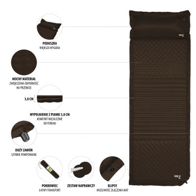 3. Self-inflating mat NILS CAMP NC4001, black