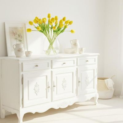 12. YELLOW TULIP 38CM LIFE-LIKE SPRING DECORATION