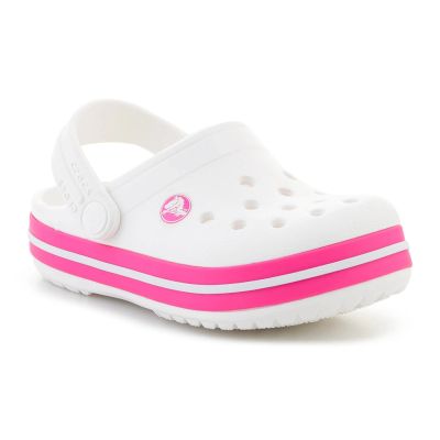 CROCS CROCBAND KIDS CLOG T WHITE/PINK CRUSH 207005-6WU