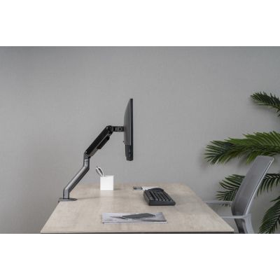 11. GEMBIRD DESK ADJUSTABLE ARM/MONITOR HOLDER 17-32, VESA 100X100MM, UP TO 9 KG, GRAY