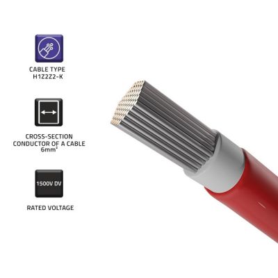5. Solar photovoltaic cable 6mm2 100m red