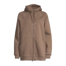 Bluza damska CASALL Easy Oversized Zip Hoodie kolor brązowy