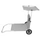 40. FOLDABLE BEACH CHAIR WITH CANOPY ON WHEELS 116x62x62-90CM GRAY