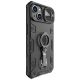 3. Nillkin CamShield Armor Pro Case iPhone 14 Plus case armored cover with camera cover ring stand black